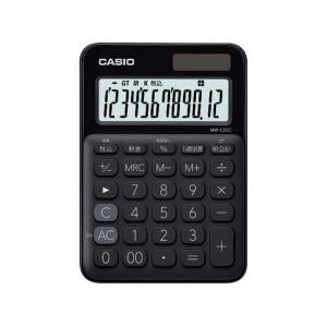 カシオ　CASIO　カラフル電卓(12桁)　MW-C20C-BK-N ブラック