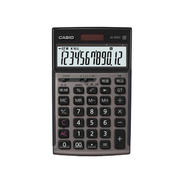 カシオ　CASIO　本格実務電卓(日数・時間計算) (12桁)　JS-20DC-GB-N