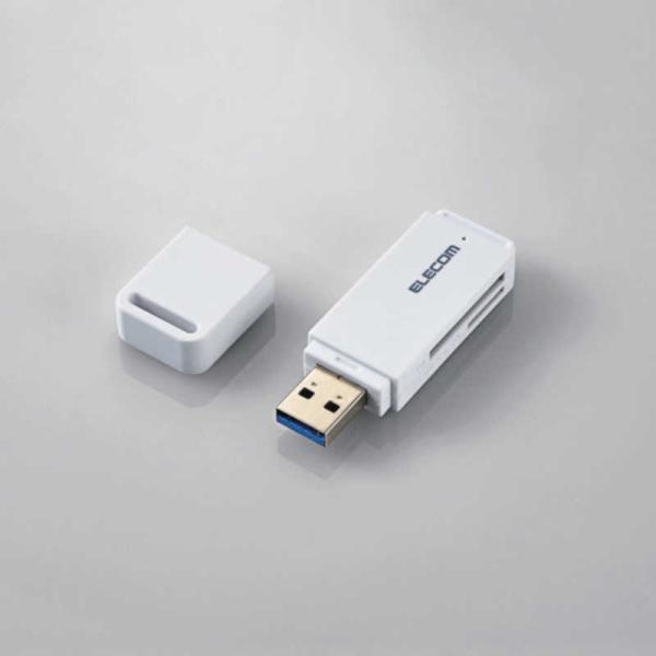 エレコム　ELECOM　メモリリーダライタ USB3.0対応 直挿し SD系専用 (ホワイト)　MR...