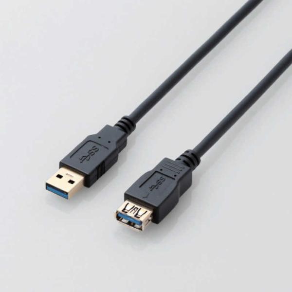 エレコム　ELECOM　USB3.0ケーブル/A-A延長タイプ/スタンダード/1m/ブラック　USB...