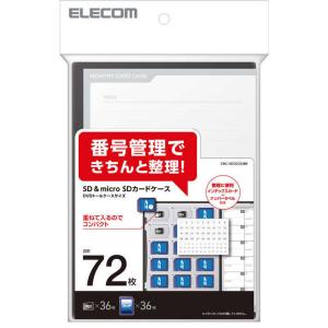 エレコム　ELECOM　SD/microSDカードケース SD36枚+microSD36枚収納  (ブラック)　CMC-SDCDC02BK｜y-kojima