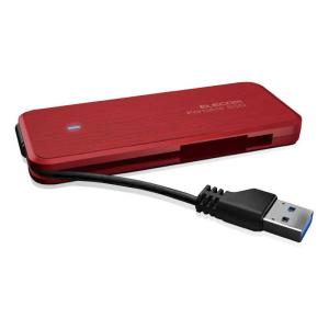 エレコム ELECOM 外付けSSD レッド  ESD-EC0240GRDR