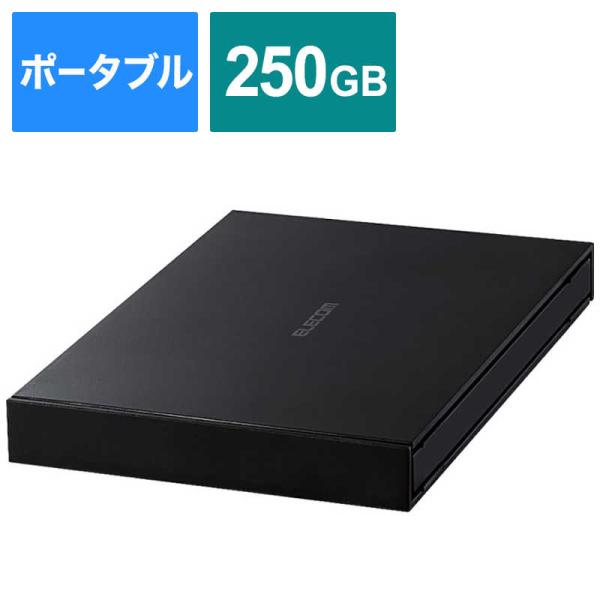 エレコム　ELECOM　外付けSSD USB-A接続 (PS4対応) ブラック [ポータブル型/25...