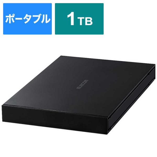 エレコム　ELECOM　外付けSSD USB-A接続 (PS4対応) ブラック [ポータブル型/1T...