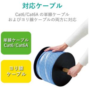 エレコム ELECOM Cat6A用 コネクタ...の詳細画像2