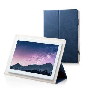 エレコム　ELECOM　タブレット汎用ケース貼付／ソフトレザー／８．５〜１０．５ｉｎｃｈ／ネイビー　TB-10STLNV