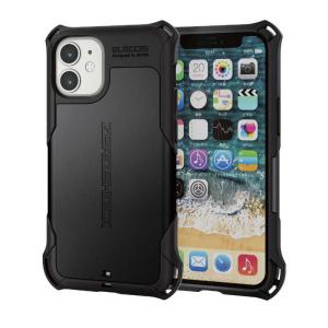 エレコム　ELECOM　ｉＰｈｏｎｅ　１２　ｍｉｎｉ　５．４インチ対応　ハイブリッドケース　ＺＥＲＯＳＨＯＣＫ　ブラック　PM-A20AZEROBK