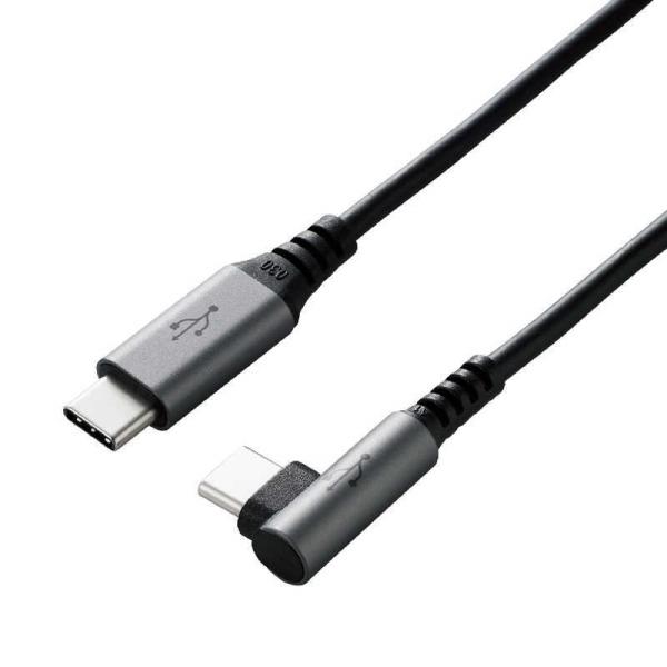 L型 1.0m[USB-C⇔USB-C]2.0ケーブル 充電・転送 USB PD対応 60W