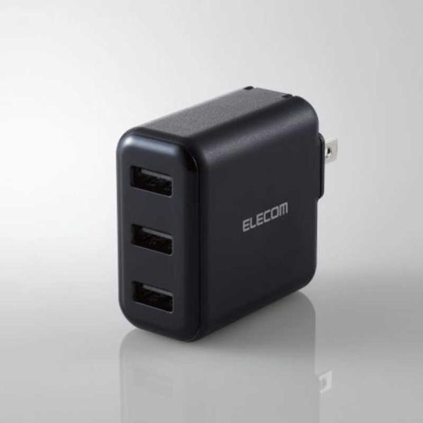 エレコム　ELECOM　AC充電器 スマホ・タブレット用 3.6A出力 USB-Aメス3ポート おま...