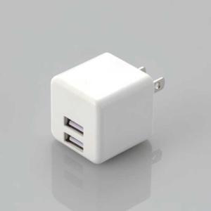 エレコム　ELECOM　AC充電器 スマホ・タブレット用 2.4A出力 USB-Aメス2ポート ホワイト　MPA-ACU11WH