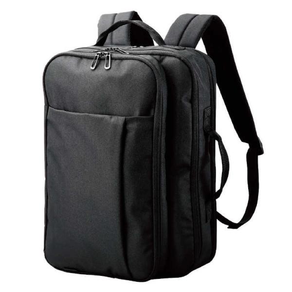 エレコム　ELECOM　ノートパソコン対応[~15.6インチ] 2WAYビジネスバックパック ブラッ...