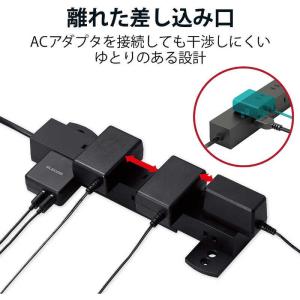 エレコム ELECOM 10口タップ/雷サージ...の詳細画像4