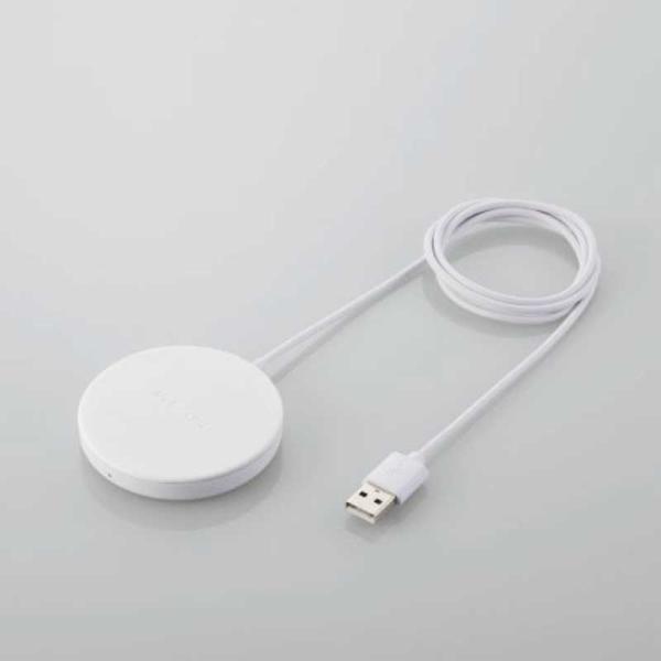 エレコム　ELECOM　ワイヤレス充電器 マグネット内蔵 5W 卓上 1m 　W-MA01WH