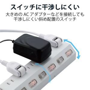 エレコム ELECOM 10口個別スイッチ/雷...の詳細画像2