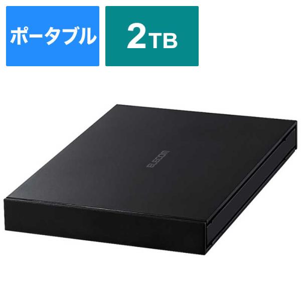 エレコム　ELECOM　外付けSSD USB-A接続 (PS4対応) ブラック [ポータブル型/2T...