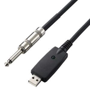 エレコム　ELECOM　楽器用ケーブル/シールド/φ6.3-USB-A/3m DH-SHU30BK　DH-SHU30BK