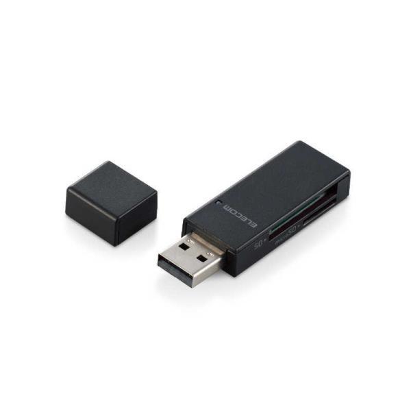 エレコム　ELECOM　USB2.0 カードリーダー スティックタイプ (SD+microSD対応)...