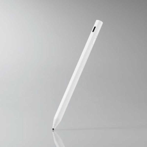 〔タッチペン：USB-C充電式〕アクティブタッチペン ホワイト