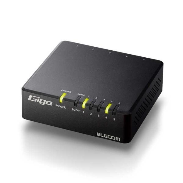 エレコム　ELECOM　スイッチングハブ LAN ハブ 5ポート マグネット付 ブラック　EHC-G...