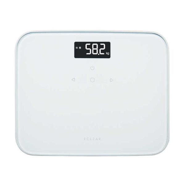 エレコム　ELECOM　ヘルスメーター  ECLEAR Plus ストーンホワイト　HCS-S02W...