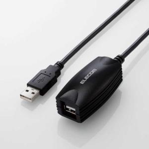 エレコム　ELECOM　USBケーブル 延長コード 5m USB 2.0 ( USB-A オス - USB-A メス ) 最大20mまで接続延長可 ブラック　USB2-EXC50の商品画像