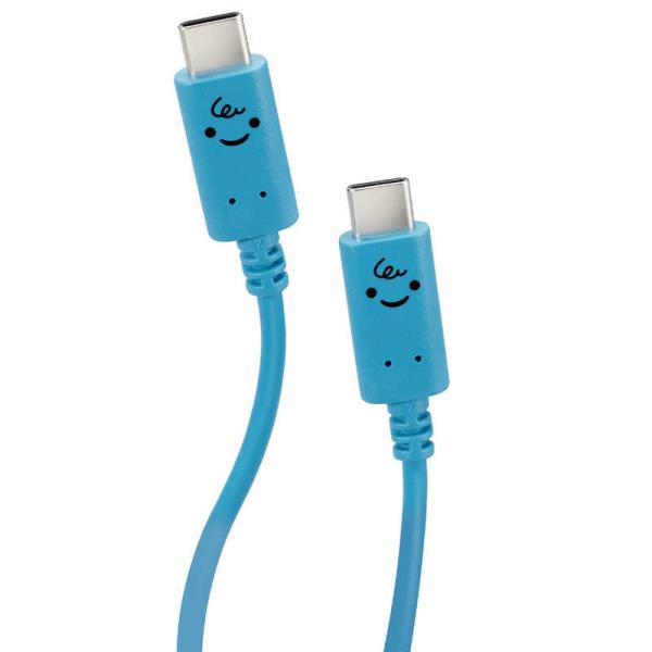 エレコム　ELECOM　USB Type-Cケーブル 顔ツキタイプ 2.0m ベイビー(ブルー×ブラ...