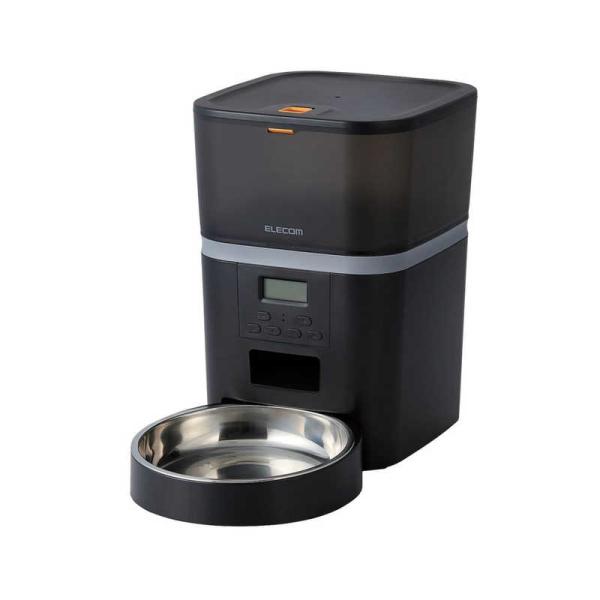 エレコム　ELECOM　ペット用自動給餌器 1匹用 ブラック　PET-AF01BK