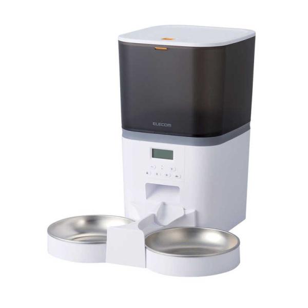 エレコム　ELECOM　 ペット用自動給餌器 2匹用 ホワイト　PET-AF02WH
