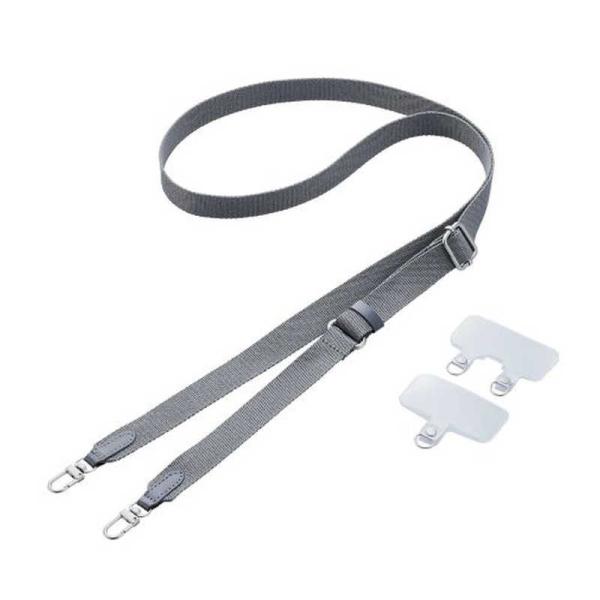 エレコム　ELECOM　スマホ ショルダー ストラップ 43〜70cm 長さ調整可 ストラップシート...