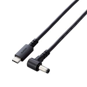 　ノートパソコン 充電ケーブル 2m PD 充電 100W USB Type-C to DC丸型プラグ(5.5/2.5mm) 変換 ( 東芝 富士通 NEC パソコン 各種対応 ) ブラック　DC-PDFE20BK｜y-kojima