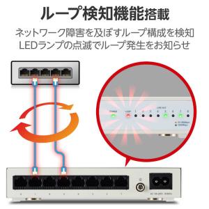 エレコム ELECOM スイッチングハブ [8...の詳細画像4
