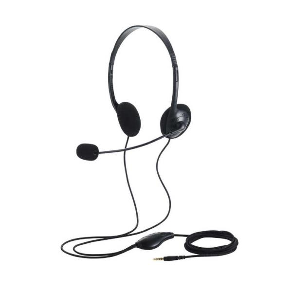 エレコム　ELECOM　ヘッドセット [φ3.5mm4極ミニプラグ /両耳 /ヘッドバンドタイプ] ...