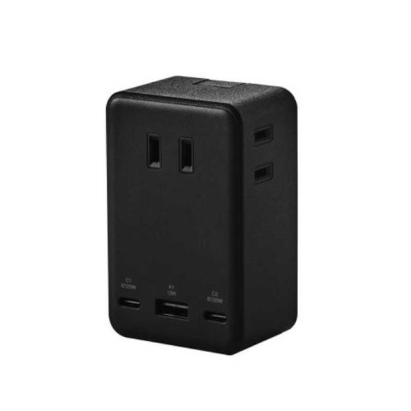 　電源タップ コンセント ×3 USB-C ×2 USB-A ×1 ポート付き PSE適合 67W ...