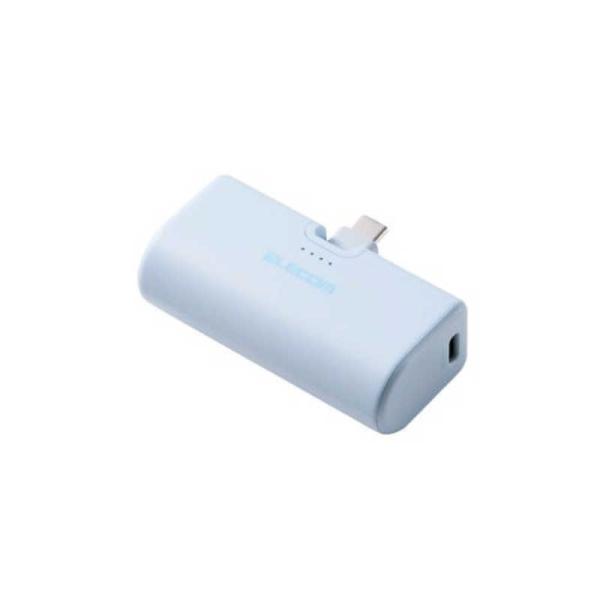 エレコム　ELECOM　モバイルバッテリー 5000mAh 小型 軽量 USB-C端子一体型 ケーブ...