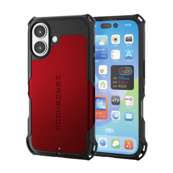エレコム　ELECOM　iPhone 17ケース ZEROSHOCK レッド　PMA25AZEROR...