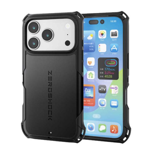 エレコム　ELECOM　iPhone 17 Proケース ZEROSHOCK MAGKEEP ブラッ...