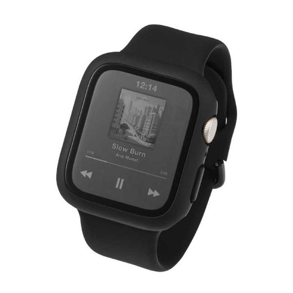 エレコム　ELECOM　Apple Watch 44mm フルカバーケース プレミアムガラス ゴリラ...