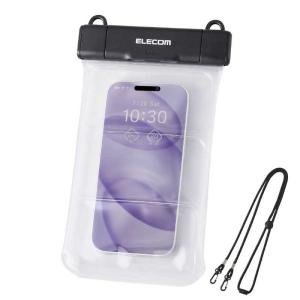 エレコム　ELECOM　スマホ用防水ケース IP68 水中スマホ操作対応タイプ ワンタッチ　P-WPST26BK