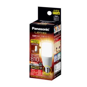 パナソニック　Panasonic　LED電球 ホワイト [E17/電球色/60W相当/T形]　LDT...