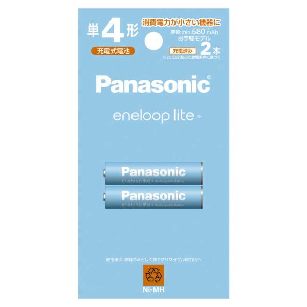 パナソニック　Panasonic　単4形ニッケル水素電池 / エネループ ライトモデル 2本パック　...