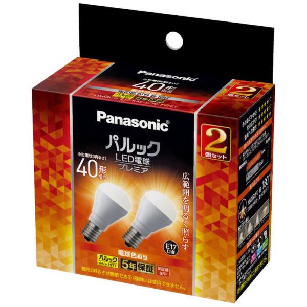 パナソニック　Panasonic　パルックLED電球プレミア 小形電球タイプ 広配光タイプ ［E17...