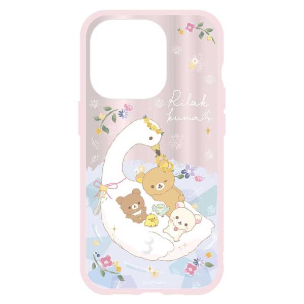グルマンディーズ　iPhone 15 Pro IIIIfit CLEAR リラックマ スワン　GRC...