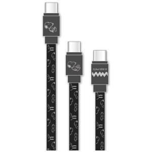 グルマンディーズ　Type-Cケーブル PD60W対応 USB2.0 ピーナッツ ブラック　SNGG-44BK