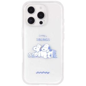 グルマンディーズ　iPhone 16 Pro(6.3インチIIIIfitClearケース ピーナッツ きょうだい　SNGG-83C