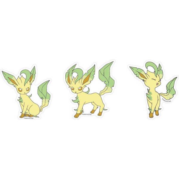 グルマンディーズ　モバイルステッカー ポケットモンスター リーフィア　POKE950E