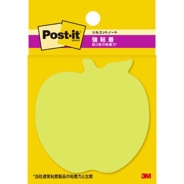 3Mジャパン　Post-it(ポスト・イット)付箋 強粘着シルエットノートリンゴ　SSS-APU
