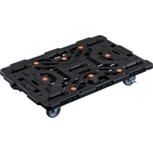 トラスコ中山　TRUSCO連結式樹脂製平台車ビートル900X600自在5輪内2輪ストッパー付 　BT900J5S2E100