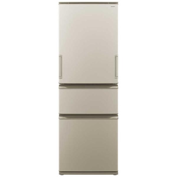 シャープ　SHARP　冷蔵庫 3ドア 374L どっちもドア(両開き) マットシャンパン　SJ-X3...