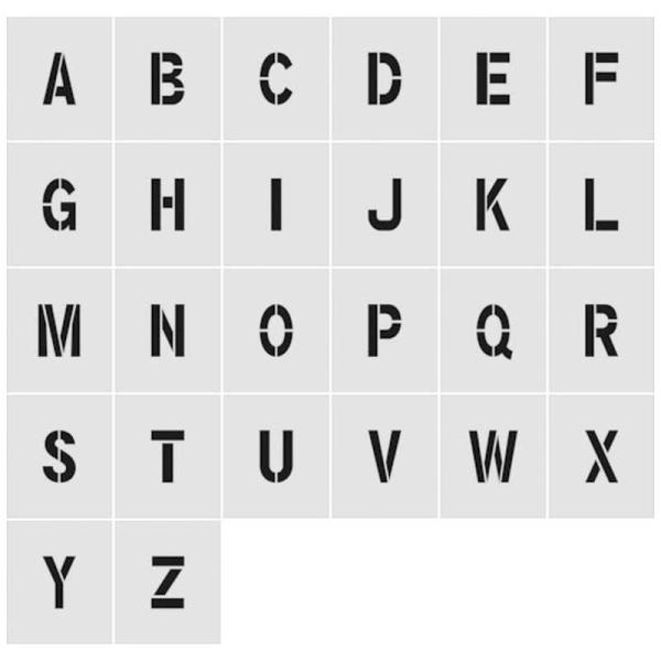 アイマーク　IM ステンシル A~Z 1セット26枚単位 文字サイズ150×95mm　AST-SET...