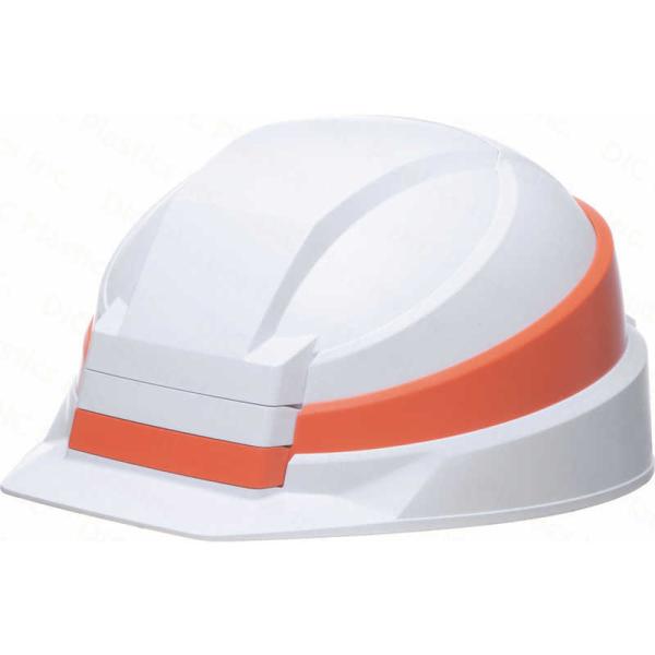 DICプラスチック　防災用ヘルメット折り畳み式 IZANO2 ホワイト/オレンジ　AA21ガタHA7...